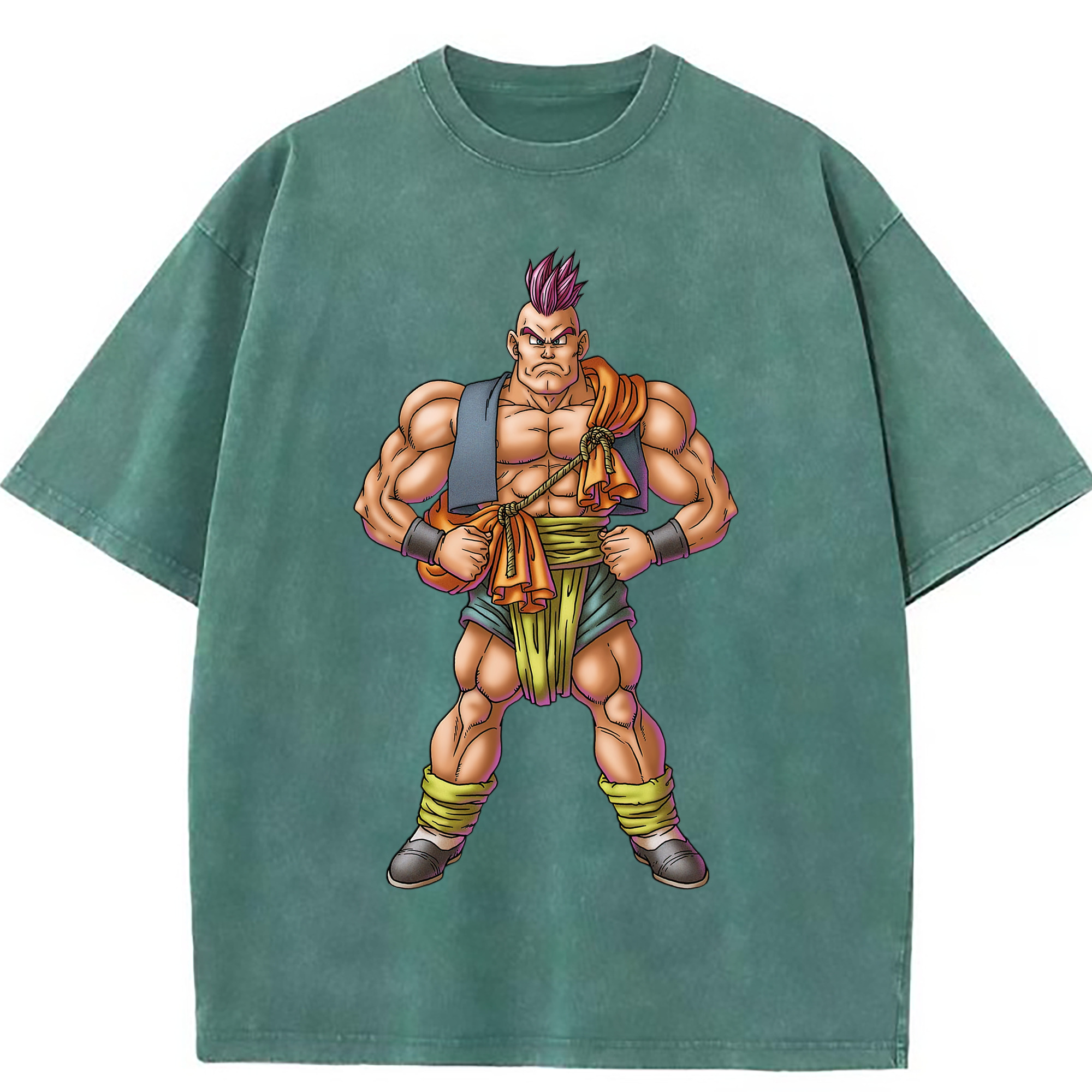 （画像用） ドラゴンクエスト Doragon Kuesuto Dragon Quest 綿100% ヴィンテージ風 半袖Tシャツ（フロントプリント）